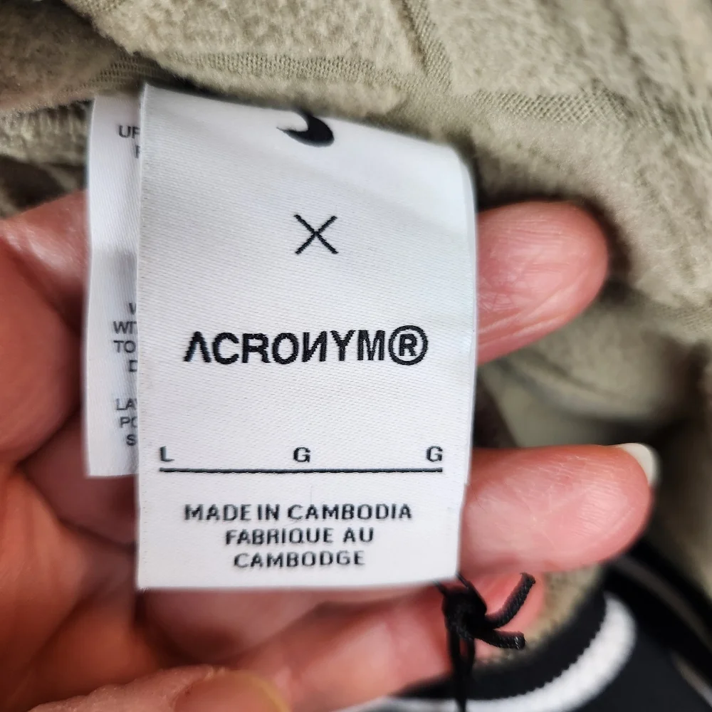 Acronym × Nike Nike Lab X Acronym Therma-FIT Fleece Knit Men’s Jacket Large NWT - Picture 3 of 10
